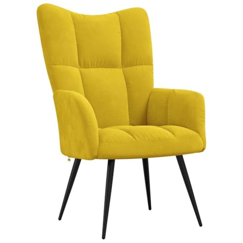 SDWEHBJ Relaxsessel, Esszimmerstuhl, Gepolsterter Stuhl, Bürostuhl, Loungesessel für Esszimmer, Wohnzimmer, Schlafzimmer, 61x70x96.5 cm Senfgelb Samt SDWEHBJ Relaxsessel, Esszimmerstuhl, Gepolsterter Stuhl, Bürostuhl, Loungesessel für Esszimmer, Wohnzimmer, Schlafzimmer, 61x70x96.5 cm Senfgelb Samt von SDWEHBJ