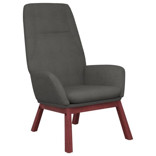 SDWEHBJ Relaxsessel, Gepolsterter Stuhl, Einzelsofa, Clubsessel, Fernsehsessel für Wohnzimmer, Schlafzimmer, Empfangsbereich, 70 x 77 x 94 cm Dunkelgrau Stoff von SDWEHBJ
