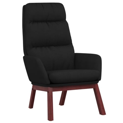 SDWEHBJ Relaxsessel, Gepolsterter Stuhl, Einzelsofa, Clubsessel, Fernsehsessel für Wohnzimmer, Schlafzimmer, Empfangsbereich, 70 x 77 x 98 cm Schwarz Stoff von SDWEHBJ