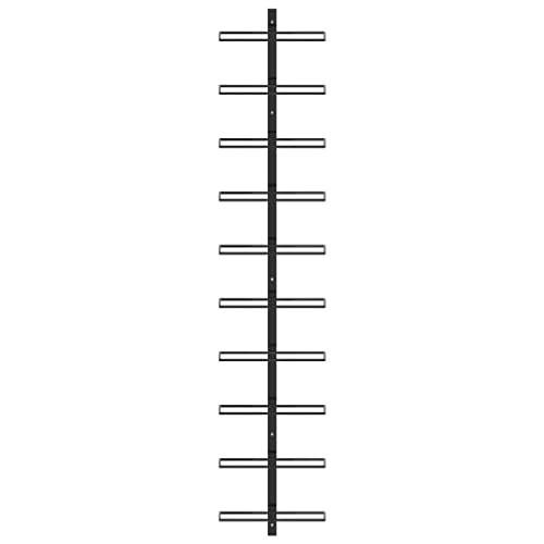 SDWEHBJ Wand-Weinregal für 10 Flaschen, Flaschenregal Industrial, Flaschenhalter Zur Wandmontage für Weinkeller, Küche, Restaurant, 24x9x120 cm Schwarz Metall von SDWEHBJ