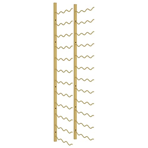 SDWEHBJ Wand Weinregal für 36 Flaschen, Wandmontiertes Weinflaschen-Lagerregal, Weinpräsentationsregale, Wandmontage Weinhalterung, 30,5x2,5x116 cm Golden Eisen von SDWEHBJ