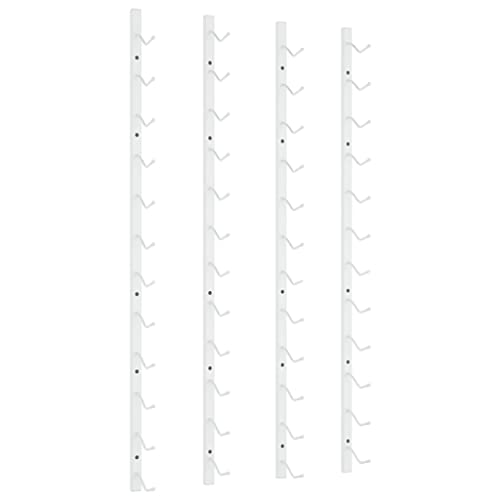 SDWEHBJ Wand-Weinregale für 12 Flaschen, 2er Set Flaschenregal Industrial, Flaschenhalter Zur Wandmontage für Bar, Küche, Restaurant, 12,5x2,5x116 cm Weiß Eisen SDWEHBJ Wand-Weinregale für 12 Flaschen, 2er Set Flaschenregal Industrial, Flaschenhalter Zur Wandmontage für Bar, Küche, Restaurant, 12,5x2,5x116 cm Weiß Eisen von SDWEHBJ