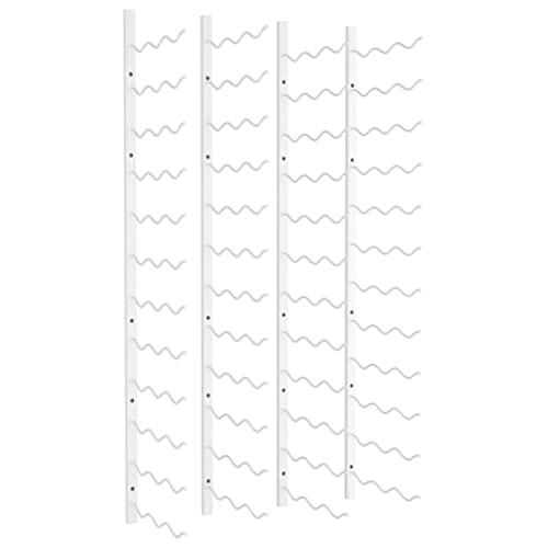 SDWEHBJ Wand Weinregale für 36 Flaschen, 2er Set Wandmontiertes Weinflaschen-Lagerregal, Weinpräsentationsregale, Wandmontage Weinhalterung, 30,5x2,5x116 cm Weiß Eisen von SDWEHBJ