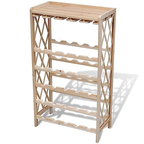 SDWEHBJ Weinregal für 25 Flaschen, klein Flaschenregal, Weinständer mit 5 Ebenen, Getränkeregal Für Küche, Bar, Wohnzimmer, 50x24,7x87,5 cm 50 x 24,7 x 87,5 cm von SDWEHBJ