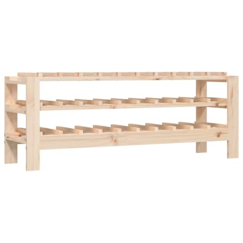 SDWEHBJ Weinregal für 30 Flaschen, klein Flaschenregal, Weinständer mit 3 Ebenen, Getränkeregal für Küche, Bar, Esszimmer, 109,5x30x42 cm Massivholz Kiefer von SDWEHBJ