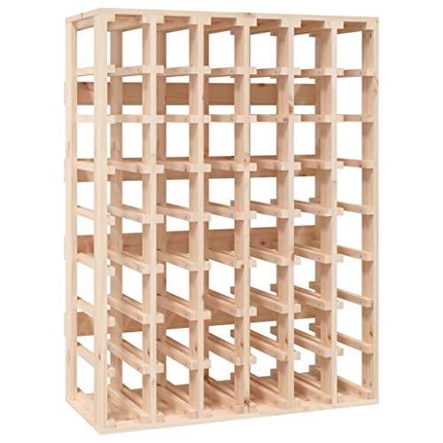 SDWEHBJ Weinregal für 48 Flaschen, Flaschenregal, Weinständer Klein, Weinflaschenhalter für Weinkeller, Wohnzimmer, Keller, 70x33x94 cm Massivholz Kiefer von SDWEHBJ