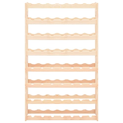 SDWEHBJ Weinregal für 56 Flaschen, klein Flaschenregal, Weinständer mit 8 Ebenen, Getränkeregal für Küche, Esszimmer, Wohnzimmer, 72x25x118 cm Kiefernholz von SDWEHBJ