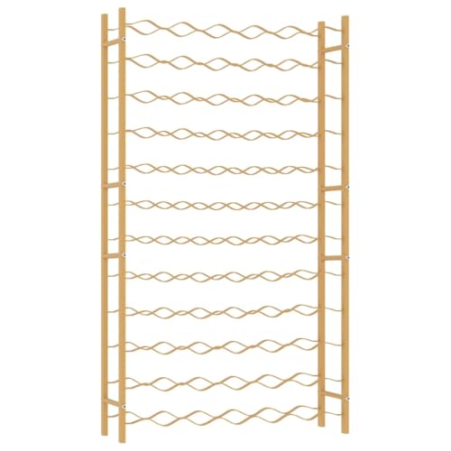 SDWEHBJ Weinregal für 72 Flaschen, klein Flaschenregal, Weinständer mit 12 Ebenen, Getränkeregal für Küche, Esszimmer, Wohnzimmer, 64x22x117 cm Golden Metall von SDWEHBJ