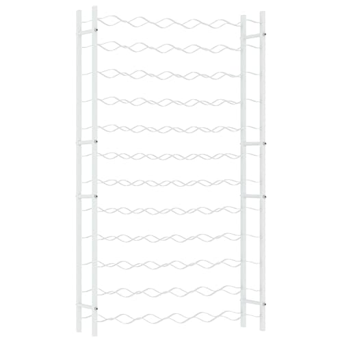 SDWEHBJ Weinregal für 72 Flaschen, klein Flaschenregal, Weinständer mit 12 Ebenen, Getränkeregal für Küche, Esszimmer, Wohnzimmer, 64x22x117 cm Weiß Metall von SDWEHBJ