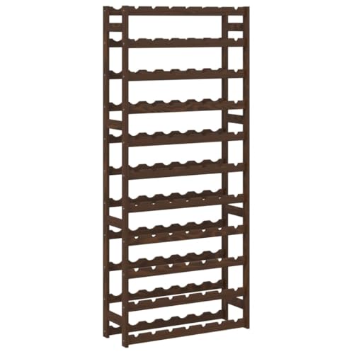 SDWEHBJ Weinregal für 77 Flaschen, klein Flaschenregal, Weinständer mit 11 Ebenen, Getränkeregal für Esszimmer, Wohnzimmer, 72x25x166 cm Braun Massivholz Kiefer SDWEHBJ Weinregal für 77 Flaschen, klein Flaschenregal, Weinständer mit 11 Ebenen, Getränkeregal für Esszimmer, Wohnzimmer, 72x25x166 cm Braun Massivholz Kiefer von SDWEHBJ