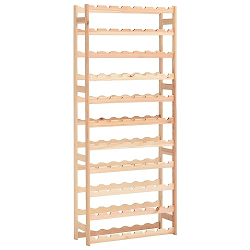 SDWEHBJ Weinregal für 77 Flaschen, klein Flaschenregal, Weinständer mit 11 Ebenen, Getränkeregal für Küche, Esszimmer, Wohnzimmer, 72x25x166 cm Kiefernholz von SDWEHBJ