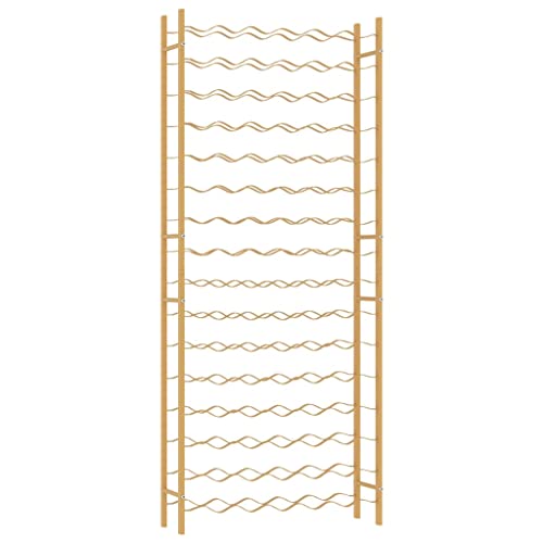 SDWEHBJ Weinregal für 96 Flaschen, klein Flaschenregal, Weinständer mit 16 Ebenen, Getränkeregal für Küche, Esszimmer, Wohnzimmer, 64x22x157 cm Golden Metall von SDWEHBJ