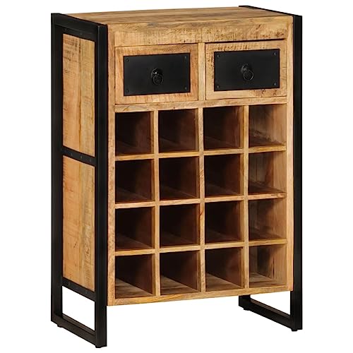 SDWEHBJ Weinschrank für 16 Flaschen, Weinständer mit 4 Ebenen und 2 Schubladen, Aufbewahrungsstand für Bar Home Wohnzimmer, 55x35x81 cm Massivholz Mango SDWEHBJ Weinschrank für 16 Flaschen, Weinständer mit 4 Ebenen und 2 Schubladen, Aufbewahrungsstand für Bar Home Wohnzimmer, 55x35x81 cm Massivholz Mango von SDWEHBJ