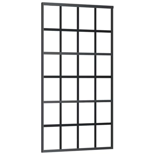 Schiebetür, Hängeschienen-Phylum mit Softclose-Automatik für Badezimmer, Esszimmer, Küche und Wohnzimmer, 102x205 cm Schwarz Aluminium und ESG-Glas Schiebetür, Hängeschienen-Phylum mit Softclose-Automatik für Badezimmer, Esszimmer, Küche und Wohnzimmer, 102x205 cm Schwarz Aluminium und ESG-Glas von SDWEHBJ