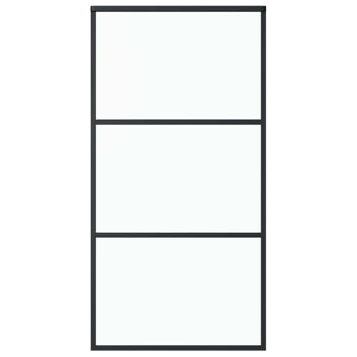 Schiebetür, Hängeschienen-Phylum mit Softclose-Automatik für Badezimmer, Esszimmer, Küche und Wohnzimmer, 102x205 cm Schwarz Aluminium und ESG-Glas Schiebetür, Hängeschienen-Phylum mit Softclose-Automatik für Badezimmer, Esszimmer, Küche und Wohnzimmer, 102x205 cm Schwarz Aluminium und ESG-Glas von SDWEHBJ