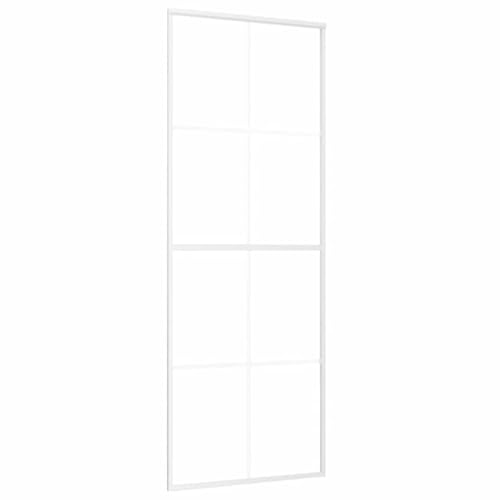 Schiebetür, Hängeschienen-Phylum mit Softclose-Automatik für Badezimmer, Esszimmer, Küche und Wohnzimmer, Weiß 76x205 cm ESG Glas und Aluminium Schiebetür, Hängeschienen-Phylum mit Softclose-Automatik für Badezimmer, Esszimmer, Küche und Wohnzimmer, Weiß 76x205 cm ESG Glas und Aluminium von SDWEHBJ