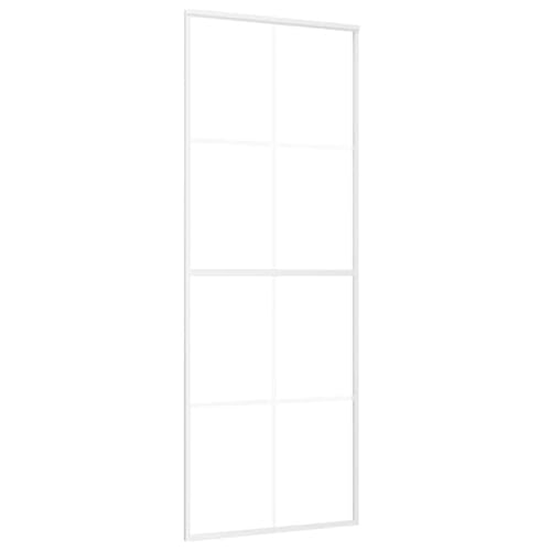Schiebetür, Hängeschienen-Phylum mit Softclose-Automatik für Badezimmer, Esszimmer, Küche und Wohnzimmer, Weiß 76x205 cm Matt ESG Glas und Aluminium Schiebetür, Hängeschienen-Phylum mit Softclose-Automatik für Badezimmer, Esszimmer, Küche und Wohnzimmer, Weiß 76x205 cm Matt ESG Glas und Aluminium von SDWEHBJ