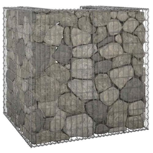 Gabionenwand für Mülltonnen, langlebige Aufbewahrungslösung für den Außenbereich, ideal für Garten und Hof, Silbern Verzinkter Stahl 110x100x110 cm Gabionenwand für Mülltonnen, langlebige Aufbewahrungslösung für den Außenbereich, ideal für Garten und Hof, Silbern Verzinkter Stahl 110x100x110 cm von SDWEHO7