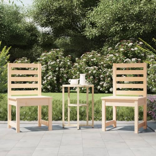 Gartenstühle 2er Set, Freizeitstuhl, Outdoor Stühle für Balkon, Terrasse, Garten, Robust und langlebig, 50 x 48 x 91,5 cm Massivholz Kiefer von SDWEHO7
