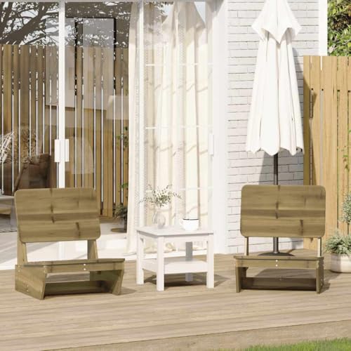 Gartenstühle 2er Set, Freizeitstuhl, Outdoor Stühle für Balkon, Terrasse, Garten, Robust und langlebig, 60 x 64 x 70,5 cm Kiefernholz Imprägniert von SDWEHO7