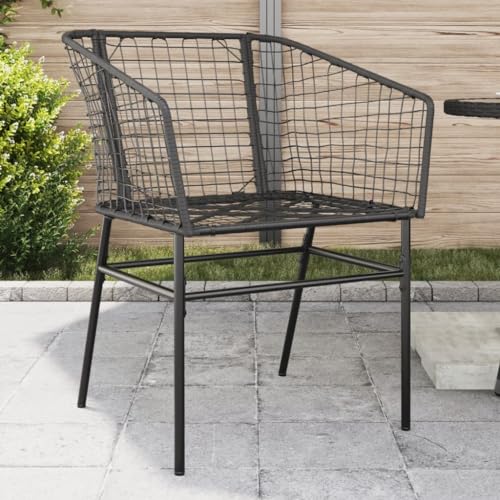 Gartenstühle 2er Set, Freizeitstuhl, Outdoor Stühle für Garten, Hinterhof, Terrasse, Gute Witterungsbeständigkeit, 62 x 63 x 83 cm Schwarz Poly Rattan Gartenstühle 2er Set, Freizeitstuhl, Outdoor Stühle für Garten, Hinterhof, Terrasse, Gute Witterungsbeständigkeit, 62 x 63 x 83 cm Schwarz Poly Rattan von SDWEHO7