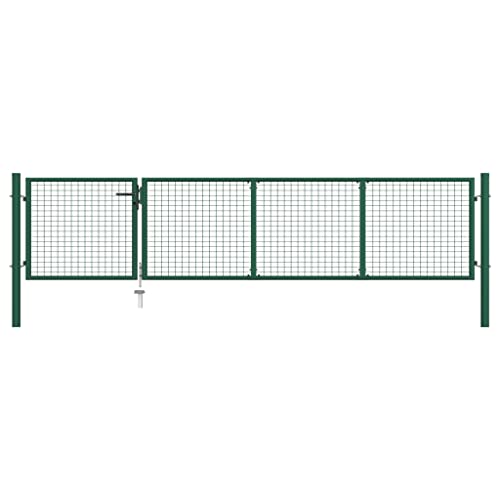 Gartentor mit Schloss und 3 Schlüsseln, Zauntür, Gartenpforte, Einfahrtstor, Hoftür, Robust und langlebig, 350 x 6 x 75 cm Grün Stahl Gartentor mit Schloss und 3 Schlüsseln, Zauntür, Gartenpforte, Einfahrtstor, Hoftür, Robust und langlebig, 350 x 6 x 75 cm Grün Stahl von SDWEHO7