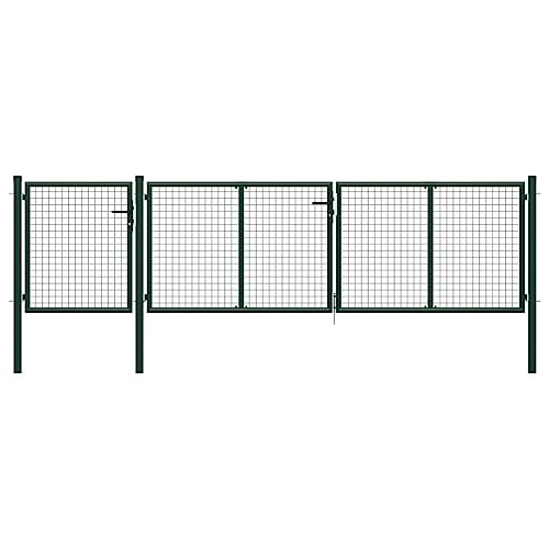 Gartentor mit Schloss und 3 Schlüsseln, Zauntür, Gartenpforte, Einfahrtstor, Hoftür, Robust und langlebig, 400 x 6 x 75 cm Grün Stahl Gartentor mit Schloss und 3 Schlüsseln, Zauntür, Gartenpforte, Einfahrtstor, Hoftür, Robust und langlebig, 400 x 6 x 75 cm Grün Stahl von SDWEHO7