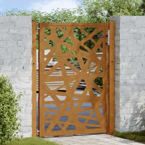 Gartentor mit Schloss und Schlüsseln, Zauntür, Hoftür, Robust und langlebig, Rostig-Lichtdesign, 85 x 6 x 125 cm Wetterfester Stahl Gartentor mit Schloss und Schlüsseln, Zauntür, Hoftür, Robust und langlebig, Rostig-Lichtdesign, 85 x 6 x 125 cm Wetterfester Stahl von SDWEHO7