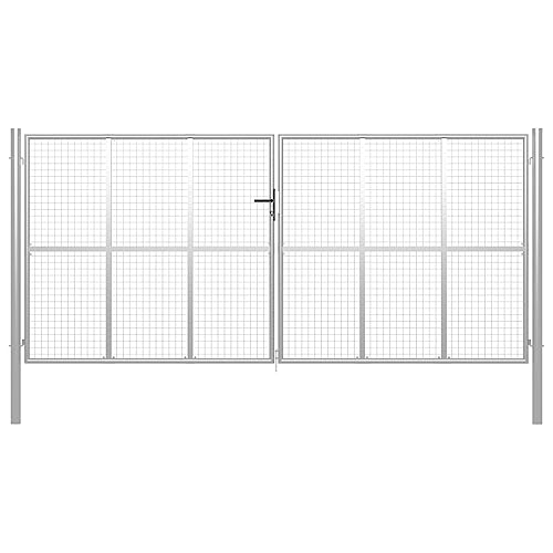 Gartenzaun Tor mit Schloss Türklinke und 3 Schlüsseln, Zauntür, Gartentür, Hoftür, Robust und langlebig, 400 x 7.5 x 200 cm Silbern Verzinkter Stahl Gartenzaun Tor mit Schloss Türklinke und 3 Schlüsseln, Zauntür, Gartentür, Hoftür, Robust und langlebig, 400 x 7.5 x 200 cm Silbern Verzinkter Stahl von SDWEHO7