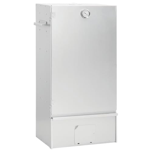 Räucherofen mit Kaltrauchgenerator & S-förmige Haken, Räucherschrank mit Thermometer, Rostfrei, Robust und langlebig, Verzinkter Stahl 44,5 x 29 x 83 cm von SDWEHO7
