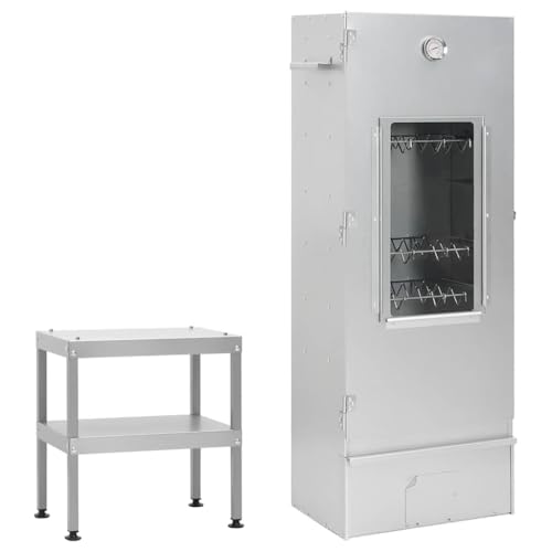 Räucherofen mit S-förmige Haken & Tisch, Räucherschrank mit Sichtfenster & Thermometer, Rostfrei, Robust und langlebig, 44,5 x 29 x 110 cm Verzinkter Stahl Räucherofen mit S-förmige Haken & Tisch, Räucherschrank mit Sichtfenster & Thermometer, Rostfrei, Robust und langlebig, 44,5 x 29 x 110 cm Verzinkter Stahl von SDWEHO7