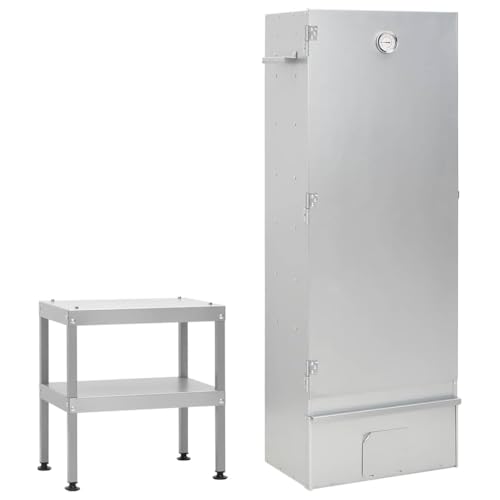 Räucherofen mit S-förmige Haken & Tisch, Räucherschrank mit Thermometer, Rostfrei, Robust und langlebig, 44,5 x 29 x 110 cm Verzinkter Stahl Räucherofen mit S-förmige Haken & Tisch, Räucherschrank mit Thermometer, Rostfrei, Robust und langlebig, 44,5 x 29 x 110 cm Verzinkter Stahl von SDWEHO7