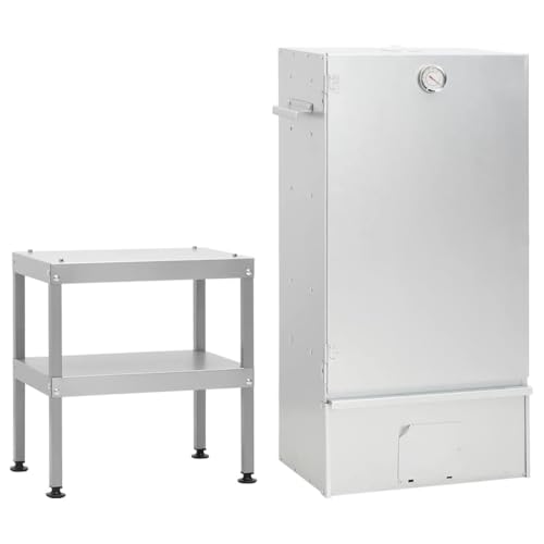 Räucherofen mit S-förmige Haken & Tisch, Räucherschrank mit Thermometer, Rostfrei, Robust und langlebig, 44,5 x 29 x 83 cm Verzinkter Stahl Räucherofen mit S-förmige Haken & Tisch, Räucherschrank mit Thermometer, Rostfrei, Robust und langlebig, 44,5 x 29 x 83 cm Verzinkter Stahl von SDWEHO7