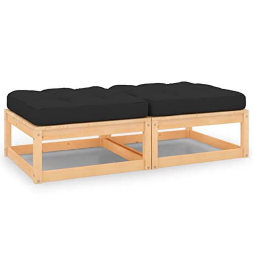 SDWEHO7 2er-Set Garten Hocker mit Auflagen, Outdoor Sitzfläche Balkon Lounge Sitzhocker Fußhocker Fußablage Fußstütze Gartenmöbel, Massivholz Kiefer SDWEHO7 2er-Set Garten Hocker mit Auflagen, Outdoor Sitzfläche Balkon Lounge Sitzhocker Fußhocker Fußablage Fußstütze Gartenmöbel, Massivholz Kiefer von SDWEHO7