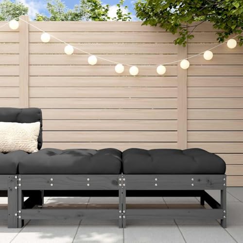 SDWEHO7 2er-Set Gartenhocker Sitzhocker Outdoor Modular Hocker Fußhocker Lounge Hocker Fußhocker Gartenmöbel mit Kissen, Grau Massivholz Kiefer SDWEHO7 2er-Set Gartenhocker Sitzhocker Outdoor Modular Hocker Fußhocker Lounge Hocker Fußhocker Gartenmöbel mit Kissen, Grau Massivholz Kiefer von SDWEHO7