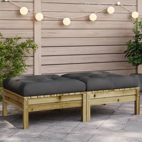 SDWEHO7 2er-Set Gartenhocker Sitzhocker Outdoor Modular Hocker Fußhocker Lounge Hocker Fußhocker Gartenmöbel mit Kissen, Kiefernholz Imprägniert SDWEHO7 2er-Set Gartenhocker Sitzhocker Outdoor Modular Hocker Fußhocker Lounge Hocker Fußhocker Gartenmöbel mit Kissen, Kiefernholz Imprägniert von SDWEHO7
