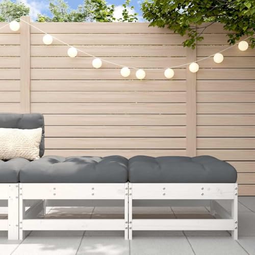 SDWEHO7 2er-Set Gartenhocker Sitzhocker Outdoor Modular Hocker Fußhocker Lounge Hocker Fußhocker Gartenmöbel mit Kissen, Weiß Massivholz Kiefer SDWEHO7 2er-Set Gartenhocker Sitzhocker Outdoor Modular Hocker Fußhocker Lounge Hocker Fußhocker Gartenmöbel mit Kissen, Weiß Massivholz Kiefer von SDWEHO7