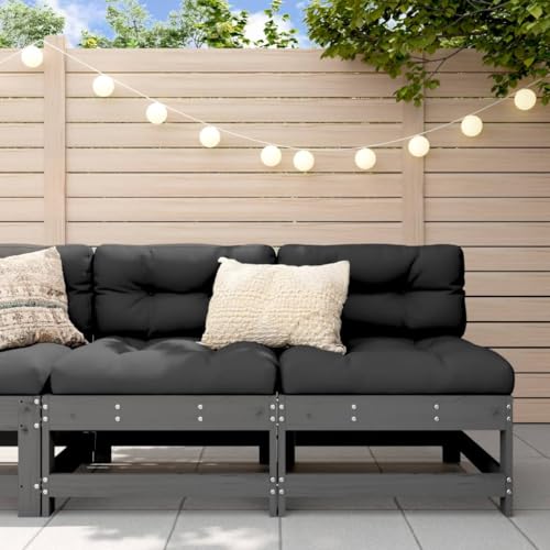 SDWEHO7 2er-Set Gartensofa, 2-Sitzer Lounge Sofa Outdoor Gartenmöbel Mittelsofa Terrassensofa Gartenbank Gartenlounge Sofa, Grau Massivholz Kiefer SDWEHO7 2er-Set Gartensofa, 2-Sitzer Lounge Sofa Outdoor Gartenmöbel Mittelsofa Terrassensofa Gartenbank Gartenlounge Sofa, Grau Massivholz Kiefer von SDWEHO7