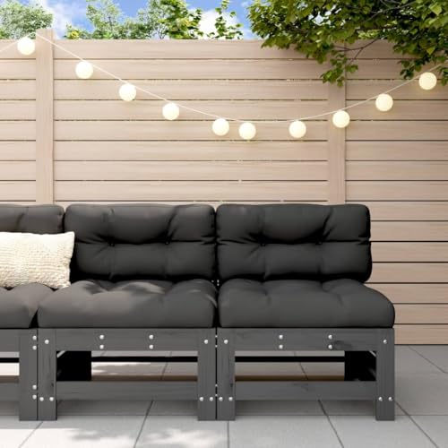 SDWEHO7 2er-Set Gartensofa, 2-Sitzer Lounge Sofa Outdoor Gartenmöbel Mittelsofa Terrassensofa Gartenbank Gartenlounge Sofa, Grau Massivholz Kiefer SDWEHO7 2er-Set Gartensofa, 2-Sitzer Lounge Sofa Outdoor Gartenmöbel Mittelsofa Terrassensofa Gartenbank Gartenlounge Sofa, Grau Massivholz Kiefer von SDWEHO7