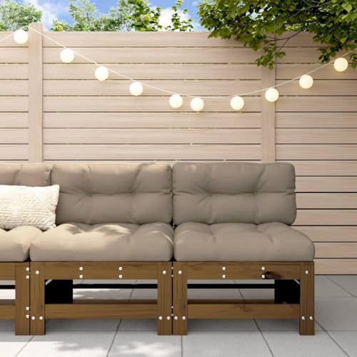 SDWEHO7 2er-Set Gartensofa, 2-Sitzer Lounge Sofa Outdoor Gartenmöbel Mittelsofa Terrassensofa Gartenbank Gartenlounge Sofa, Honigbraun Massivholz Kiefer SDWEHO7 2er-Set Gartensofa, 2-Sitzer Lounge Sofa Outdoor Gartenmöbel Mittelsofa Terrassensofa Gartenbank Gartenlounge Sofa, Honigbraun Massivholz Kiefer von SDWEHO7