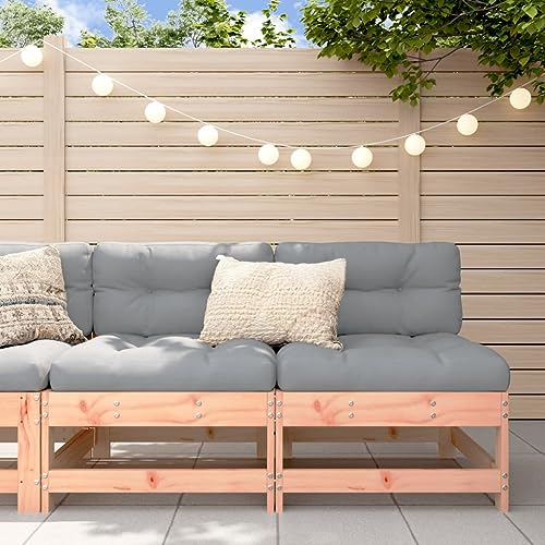 SDWEHO7 2er-Set Gartensofa, 2-Sitzer Lounge Sofa Outdoor Gartenmöbel Mittelsofa Terrassensofa Gartenbank Gartenlounge Sofa, Massivholz Douglasie von SDWEHO7