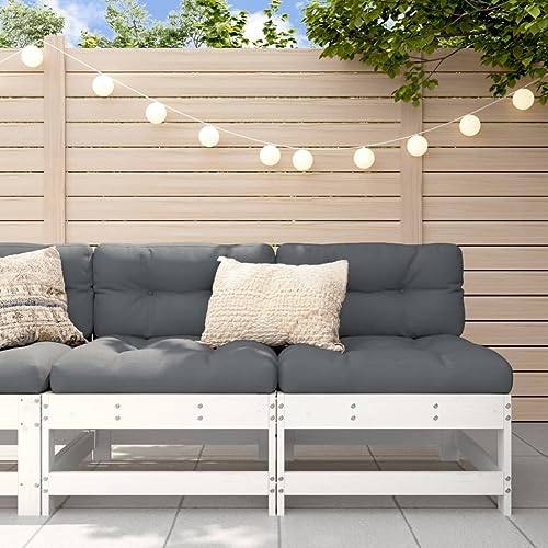 SDWEHO7 2er-Set Gartensofa, 2-Sitzer Lounge Sofa Outdoor Gartenmöbel Mittelsofa Terrassensofa Gartenbank Gartenlounge Sofa, Weiß Massivholz Kiefer SDWEHO7 2er-Set Gartensofa, 2-Sitzer Lounge Sofa Outdoor Gartenmöbel Mittelsofa Terrassensofa Gartenbank Gartenlounge Sofa, Weiß Massivholz Kiefer von SDWEHO7