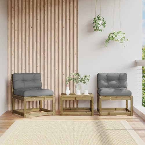 SDWEHO7 2er Set Gartensofas Lounge Sofas Outdoor Gartenmöbel Einzelsofa Gartenstuhl Terrassensofa Gartenlounge Sofa mit Kissen, Kiefernholz Imprägniert SDWEHO7 2er Set Gartensofas Lounge Sofas Outdoor Gartenmöbel Einzelsofa Gartenstuhl Terrassensofa Gartenlounge Sofa mit Kissen, Kiefernholz Imprägniert von SDWEHO7