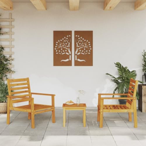 SDWEHO7 2er-Set Gartenstühle Outdoor Stuhl Gartenstuhl Esszimmerstuhl Balkon Terrasse Sessel Bistrostuhl, Massivholz Akazie SDWEHO7 2er-Set Gartenstühle Outdoor Stuhl Gartenstuhl Esszimmerstuhl Balkon Terrasse Sessel Bistrostuhl, Massivholz Akazie von SDWEHO7