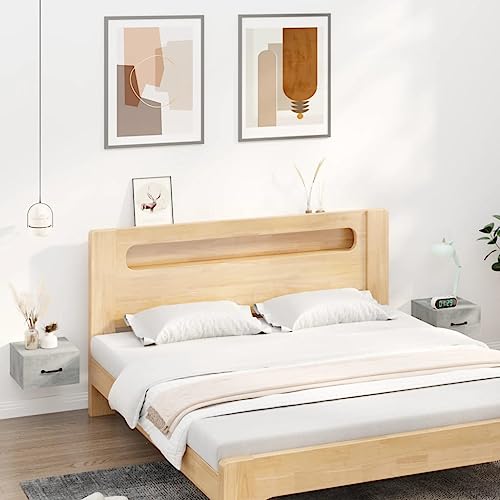 SDWEHO7 2er Set Nachttisch Wandmontage, Nachttischschrank Hängend, Wandschublade für Schlafzimmer, Wandregal mit Schublade, Betongrau 35x35x20 cm Holzwerkstoff SDWEHO7 2er Set Nachttisch Wandmontage, Nachttischschrank Hängend, Wandschublade für Schlafzimmer, Wandregal mit Schublade, Betongrau 35x35x20 cm Holzwerkstoff von SDWEHO7