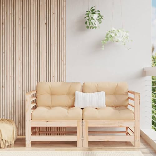 SDWEHO7 2er-Set Outdoor Ecksofas, 2-Sitzer Lounge Sofa Gartensofa Einzelsofa Terrassensofa Gartenlounge Sofa Gartenmöbel, Massivholz Kiefer SDWEHO7 2er-Set Outdoor Ecksofas, 2-Sitzer Lounge Sofa Gartensofa Einzelsofa Terrassensofa Gartenlounge Sofa Gartenmöbel, Massivholz Kiefer von SDWEHO7
