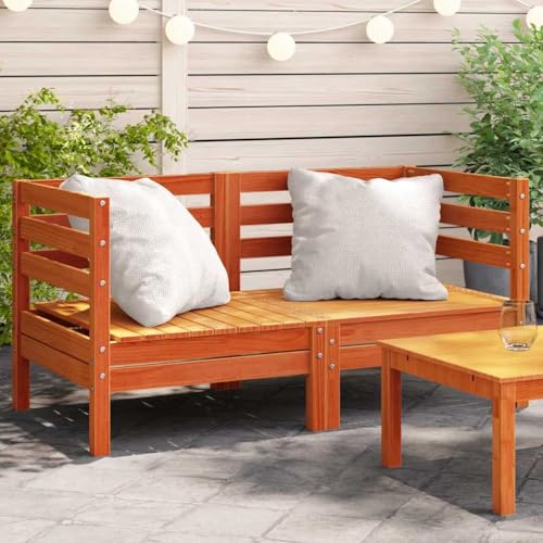 SDWEHO7 2er-Set Outdoor Ecksofas, 2-Sitzer Lounge Sofa Gartensofa Einzelsofa Terrassensofa Gartenlounge Sofa Gartenmöbel, Wachsbraun Massivholz Kiefer SDWEHO7 2er-Set Outdoor Ecksofas, 2-Sitzer Lounge Sofa Gartensofa Einzelsofa Terrassensofa Gartenlounge Sofa Gartenmöbel, Wachsbraun Massivholz Kiefer von SDWEHO7