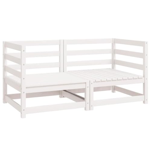 SDWEHO7 2er-Set Outdoor Ecksofas, 2-Sitzer Lounge Sofa Gartensofa Einzelsofa Terrassensofa Gartenlounge Sofa Gartenmöbel, Weiß Kiefer Massivholz SDWEHO7 2er-Set Outdoor Ecksofas, 2-Sitzer Lounge Sofa Gartensofa Einzelsofa Terrassensofa Gartenlounge Sofa Gartenmöbel, Weiß Kiefer Massivholz von SDWEHO7