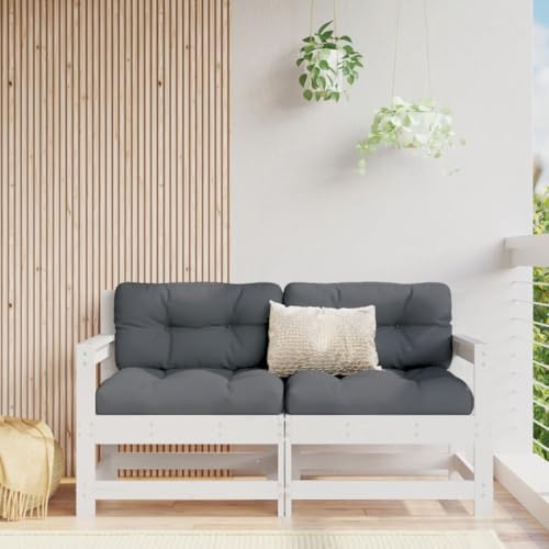SDWEHO7 2er-Set Outdoor Ecksofas, 2-Sitzer Lounge Sofa Gartensofa Einzelsofa Terrassensofa Gartenlounge Sofa Gartenmöbel, Weiß Massivholz Kiefer SDWEHO7 2er-Set Outdoor Ecksofas, 2-Sitzer Lounge Sofa Gartensofa Einzelsofa Terrassensofa Gartenlounge Sofa Gartenmöbel, Weiß Massivholz Kiefer von SDWEHO7