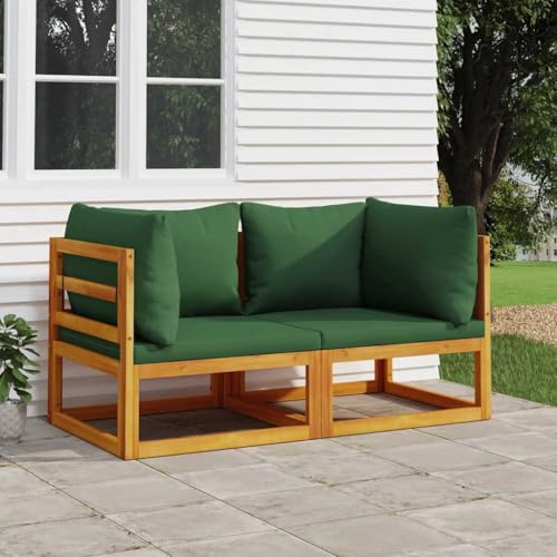 SDWEHO7 2er-Set Outdoor Ecksofas Lounge Sofa mit Auflagen, Gartensofa Einzelsofa Terrassensofa Gartenlounge Sofa Gartenmöbel, Massivholz Akazie SDWEHO7 2er-Set Outdoor Ecksofas Lounge Sofa mit Auflagen, Gartensofa Einzelsofa Terrassensofa Gartenlounge Sofa Gartenmöbel, Massivholz Akazie von SDWEHO7